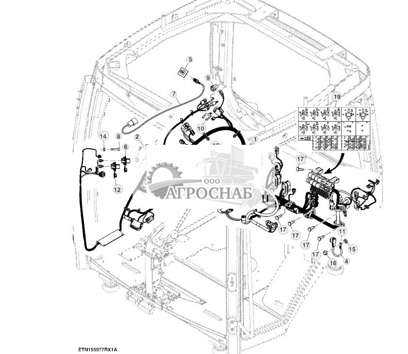 Жгут проводов кабины, процессор CommandCenter™ 4600 поколения 4 (14) (804101 - ) - ST908595 348.jpg